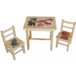 ČistéDřevo Dřevěný dětský stoleček s židličkami Tlapková patrola – Zboží Dáma