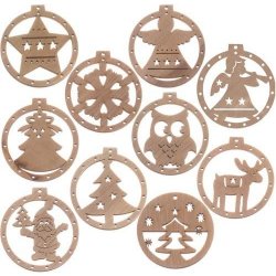 Ruhhy Dřevěné vánoční ozdoby 10 ks
