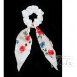 Látková gumička s dvojitou stuhou Barva: černá – Zboží Dáma