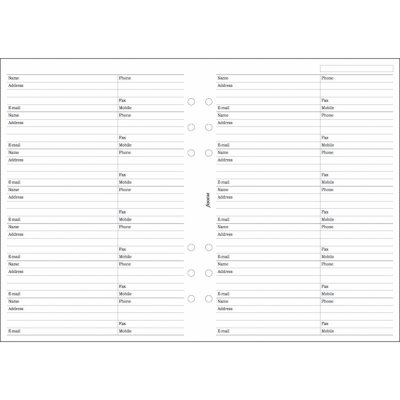 Filofax A5 Adresář - jméno adresa e-mail tel. fax mobil – Hledejceny.cz