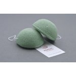 Konjac obličejová půlkulatá houbička se zeleným čajem zelená – Zboží Dáma