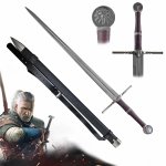 AF Dlouhý Zaklínačský meč/WITCHER - ocelový SWORD ON HUMANS s pevnou pochvou a popruhem! – Sleviste.cz