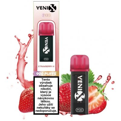 Venix Max Pod Strawberry-X 20 mg 900 potáhnutí 1 ks – Zboží Dáma