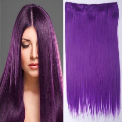 Girlshow Clip in vlasy 60 cm dlouhý pás vlasů odstín Purple – Zbozi.Blesk.cz