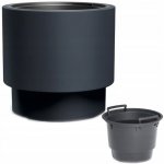 Prosperplast Květináč s vkladem HEOS 46,8 cm antracit – Zboží Dáma