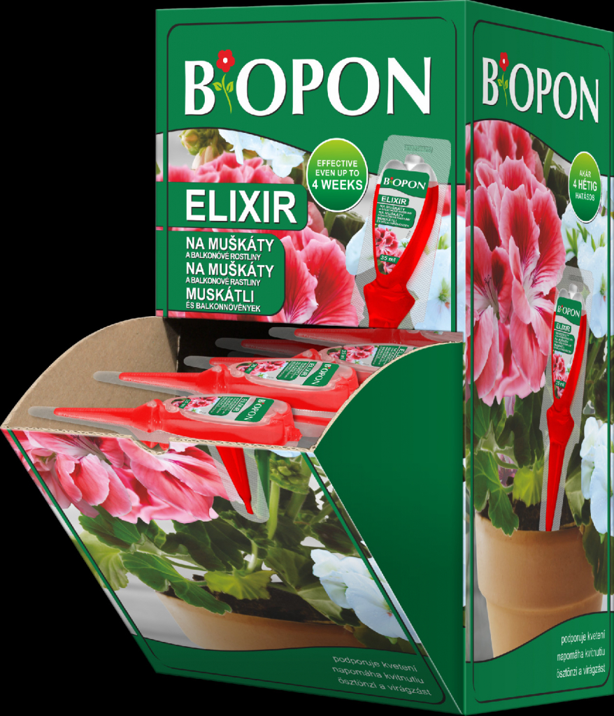 Hnojivo BOPON ELIXÍR na muškáty a balkónové rostliny 35ml