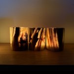 Svícen z aragonitu na čajovou svíčku - válec 9,5 cm Varianta: Woodsy kolekce – Zboží Dáma