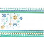 Aria Vánoční obálky 177 x 120 mm - Vločky tyrkys OB106 – Zbozi.Blesk.cz