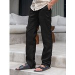 TallGuys pánské prodloužené lněné kalhoty Deep black – Zboží Dáma