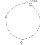 Infinity Silver Stříbrný řetízek na nohu s delfínem FAN04726 – Zboží Dáma