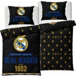 Carbotex bavlna povlečení FC Real Madrid motiv Royal Black 100% bavlna Renforcé 70x90 140x200 – Zboží Dáma