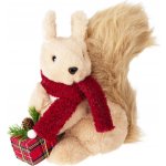 Home Styling Collection Vánoční figurka veverky s dárkem, 20 cm béžová – Zboží Mobilmania