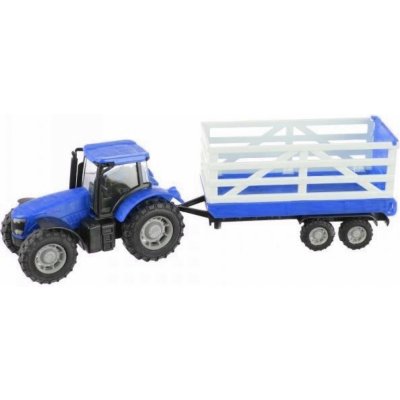 Teamsterz Traktor s valníkem - Modrý traktor s valníkem