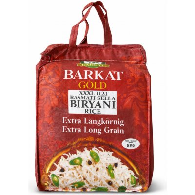 Barkat Gold XXXL 1121 Basmati Sella Rýže 5 kg – Sleviste.cz