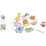 Tooky Toy Navlékání zvířátek Pastel – Zboží Dáma