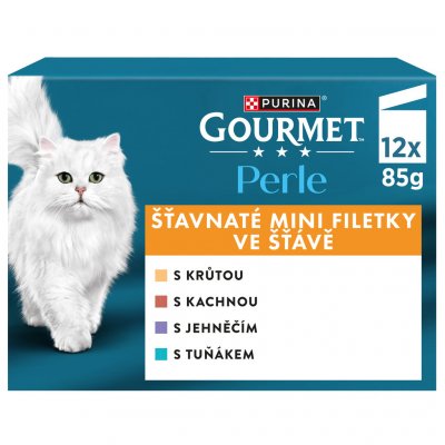 Gourmet Perle krůta kachna jehněčí tuňák ve šťávě 12 x 85 g – Hledejceny.cz