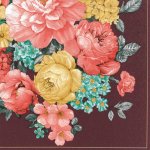 Ubrousky na dekupáž Bunch of Flowers Dark Claret 1 ks – Hledejceny.cz