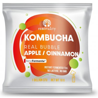Renovality Kombucha Real Bubble Apple/Cinnamon 1 x 10 g – Hledejceny.cz