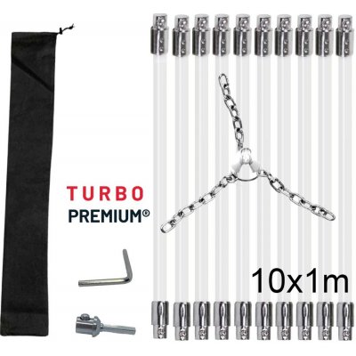 Turbo Premium Rotačná kefa na čistenie komína s reťazovou hlavou set 10 m – Zboží Dáma