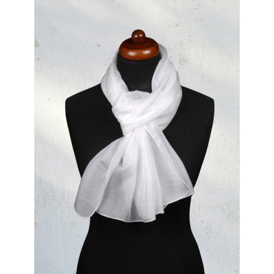 Hedvábná šála bílá – Zboží Mobilmania