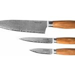 G21 Gourmet Damascus Sada nožů small box 3 ks rukojeť zebrawood – Zbozi.Blesk.cz