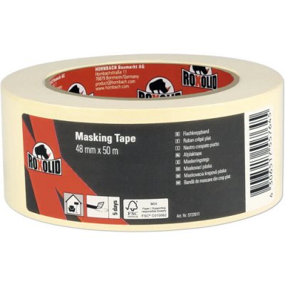 Roxolid Krepová maskovací páska 48 mm x 50 m béžová – Sleviste.cz