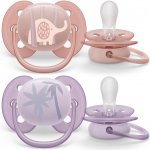 Avent Philips šidítko ultrasoft premium zvířátko dívka 2 ks oranžová/fialová – Hledejceny.cz