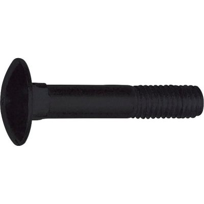SCH Vratový šroub bez matice DIN603 pevnost 4.6, pozink černý Varianta: Vratový šroub bez matice DIN603 4.6 M6x55, pozink černý – Sleviste.cz