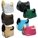 Podsedlová dečka Mattes Square pravý beránek tyrkysová šedá – Zboží Dáma