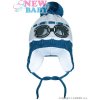 Dětská čepice Zimní dětská čepička New Baby brýle šedá