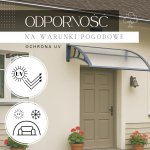 Springos Polyroof 150x75 cm šedá/transparentní – Zboží Mobilmania