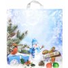 Dárkové tašky Press Igelitová taška 43,5 x 46 cm Sněhulák, ptáček, dárek