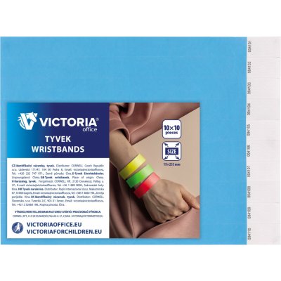 VICTORIA Identifikační náramky, 3/4, světle modrá, tyvek VICTORIA ,balení 100 ks 437924 – Sleviste.cz