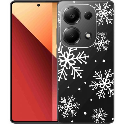 mmCase Gelové Xiaomi Redmi Note 13 Pro 4G/Poco M6 Pro - bílé vločky na průhledném pozadí – Zboží Mobilmania