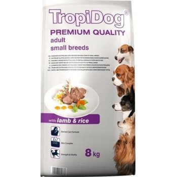 Tropidog Premium Adult Small Breeds s jehněčím a rýží 8 kg