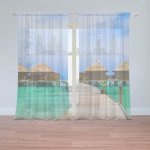 Sablio Záclony Bungalovy na moři: 2ks 150x250cm – Hledejceny.cz