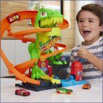 Hot Wheels CITY T-REX ÚTOČÍ NA HASIČSKOU STANICI – Zboží Dáma