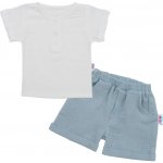 New Baby Kojenecká mušelínová soupravička Summer Nature Collection tmavě modrá – Zboží Dáma