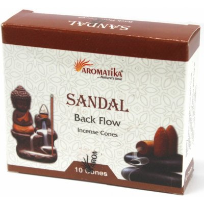 Aromatika Vonné kužele Tekoucí Dým Sandalwood 10 ks – Zboží Dáma