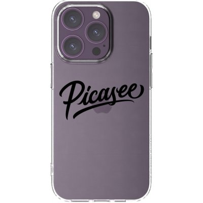 Picasee silikonový průhledný obal pro Apple iPhone 14 Pro - Picasee - old logo - black – Zboží Mobilmania