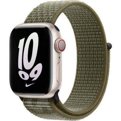 Apple Watch 41mm sekvojovozeleno-platinový provlékací sportovní řemínek Nike MPHX3ZM/A – Sleviste.cz