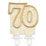 Godan Dortová svíčka číslo 70 zlatá – Zboží Dáma