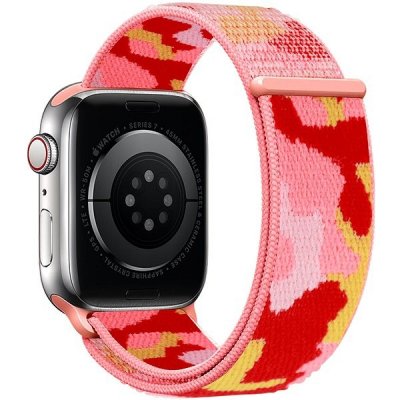 Strapido nylonový CAMO pro Apple Watch 42/44/45 mm Červená kamufláž N2200A05-42 – Zboží Mobilmania