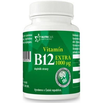 Vitamín B12 EXTRA 1000 µg 90 tablet – Hledejceny.cz