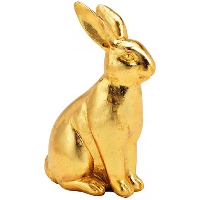 Dekorativní králík ve zlaté barvě 16 cm Sezónkovo – Zbozi.Blesk.cz
