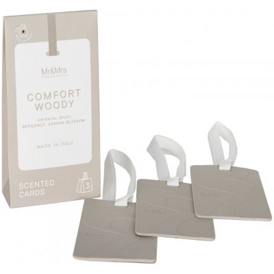 Mr & Mrs Fragrance Comfort Woody vonná karta 3 ks – Zboží Dáma