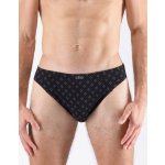 Gina pánské slipy s úzkým bokem, úzký bok, šité, s potiskem, jednobarevné 70058P bílá – Sleviste.cz