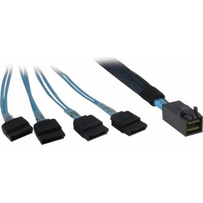 Inter Tech kabel Mini-SAS HD na 4x SATA 0,5m 88885003 – Sleviste.cz