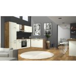 Flex Well Rohová kuchyňská linka se spotřebiči Vintea 280x170 cm barva čela magnólie matná barva korpusu lancelot oak – Zboží Dáma