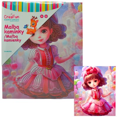 Diamantové malování - Narozeninová panenka 25 x 30 cm – Zboží Mobilmania
